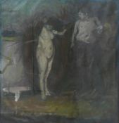 Anne Marie Creamer, a large framed oil on paper laid on board, The Story of the Stroud, signed and
