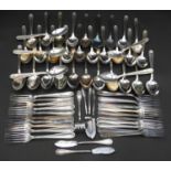 A large set of as new Christofle, Paris Coquille Berain pattern silver plate cutlery. To include