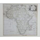 A framed and glazed 18th century map of Africa drawn from the latest and best authorities by