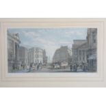 A framed and glazed engraving. 'View of the Architectural Improvements in the Vicinity of the