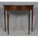 A Georgian style mahogany console table by Reprodux. H.73 W.80 D.34cm
