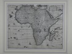 Africa. Speed (John), Africae. A framed and glazed 17th century map of Africae engraved by Abraham