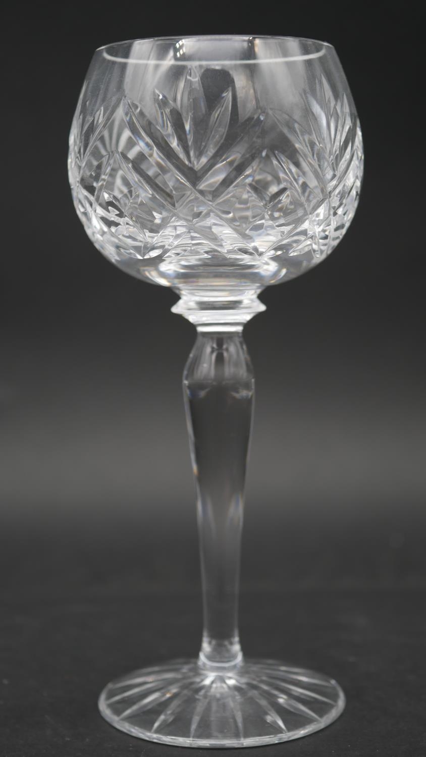 A collection of sixteen cut crystal glasses. Including a set of four foliate design wine glasses, - Image 3 of 11