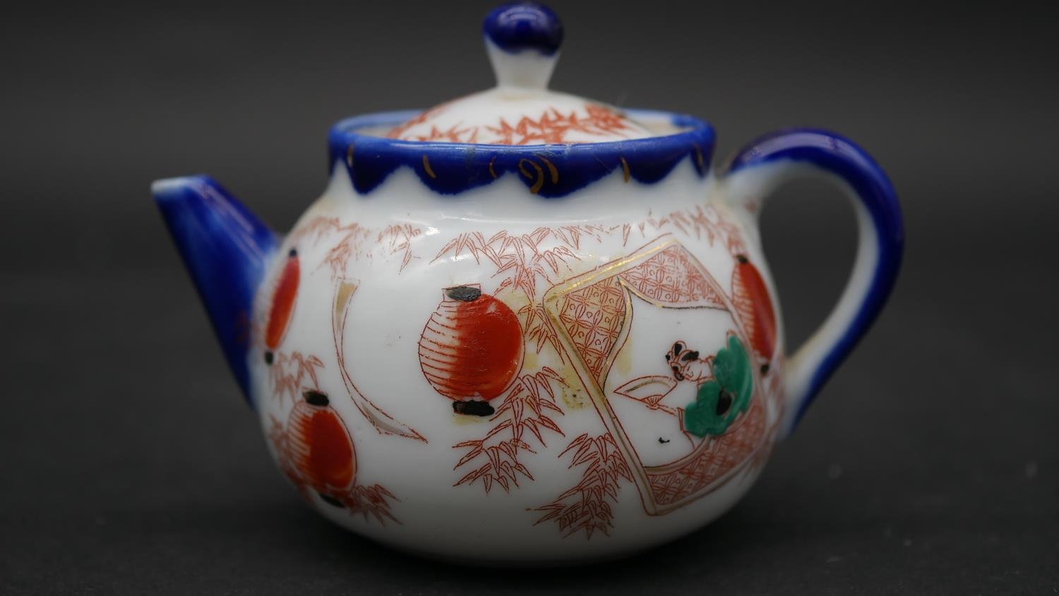 Three Oriental style teapots along with various ceramic items (8). H.14.5cm - Image 20 of 23