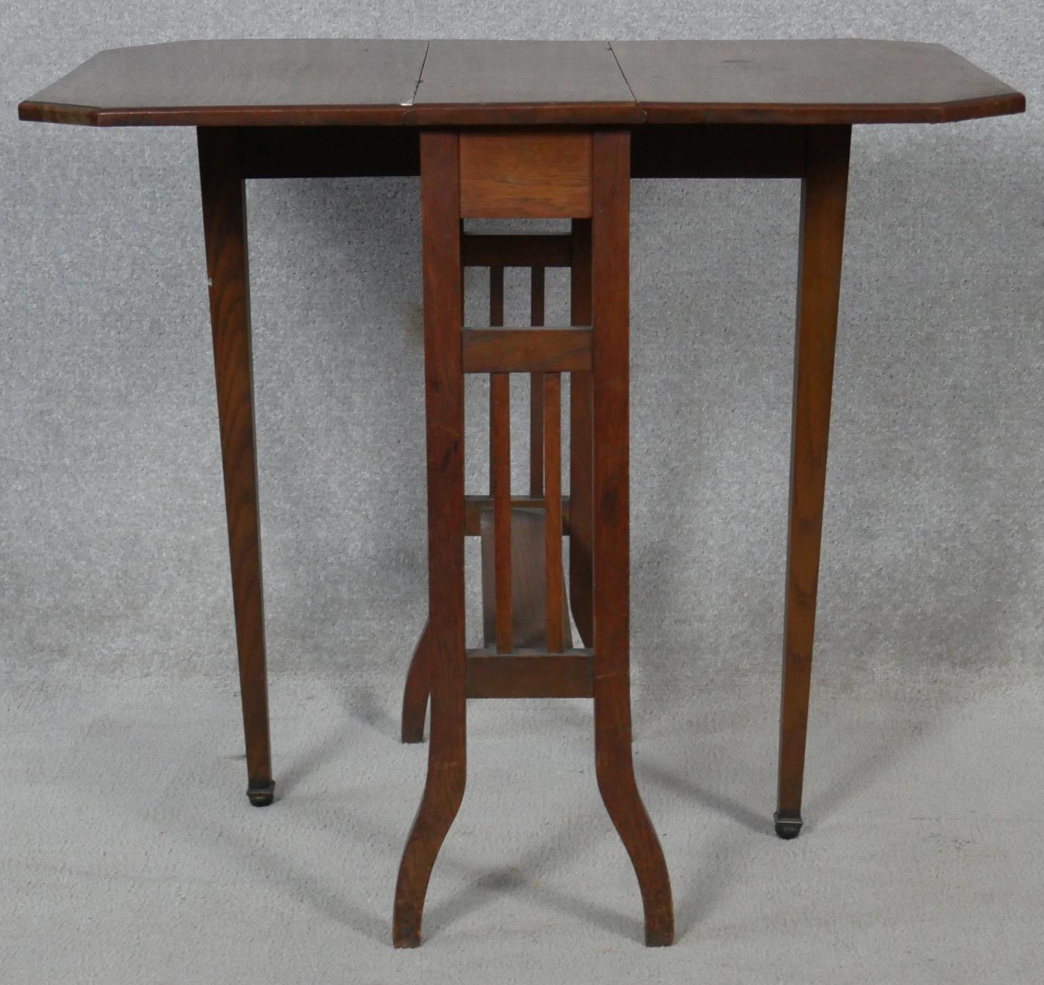 A late 19th century mahogany Sutherland table with gateleg action. H.77.5 L.76 W.55.5cm - Image 2 of 3