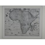 Africa. Speed (John), Africae. A framed and glazed 17th century map of Africae engraved by Abraham