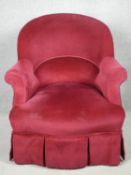 An upholstered nursing chair. H.90 W.70 D.90cm