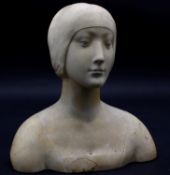 After Laurana Francesco (1430-1502), a ceramic bust, Battista Sforza, Duchess of Urbino, inscribed