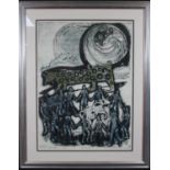 Bruce Onobrakpeya (B.1932), deep etching, numbered 9/20, inscribed and signed and dated Lagos 73.