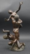 After Giambologna, a bronze figure group, The Rape of the Sabine Women. H.34.5cm
