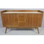 A mid century vintage teak Whiteleaf, Goodearl-Risboro sideboard with maker's label to the inside.