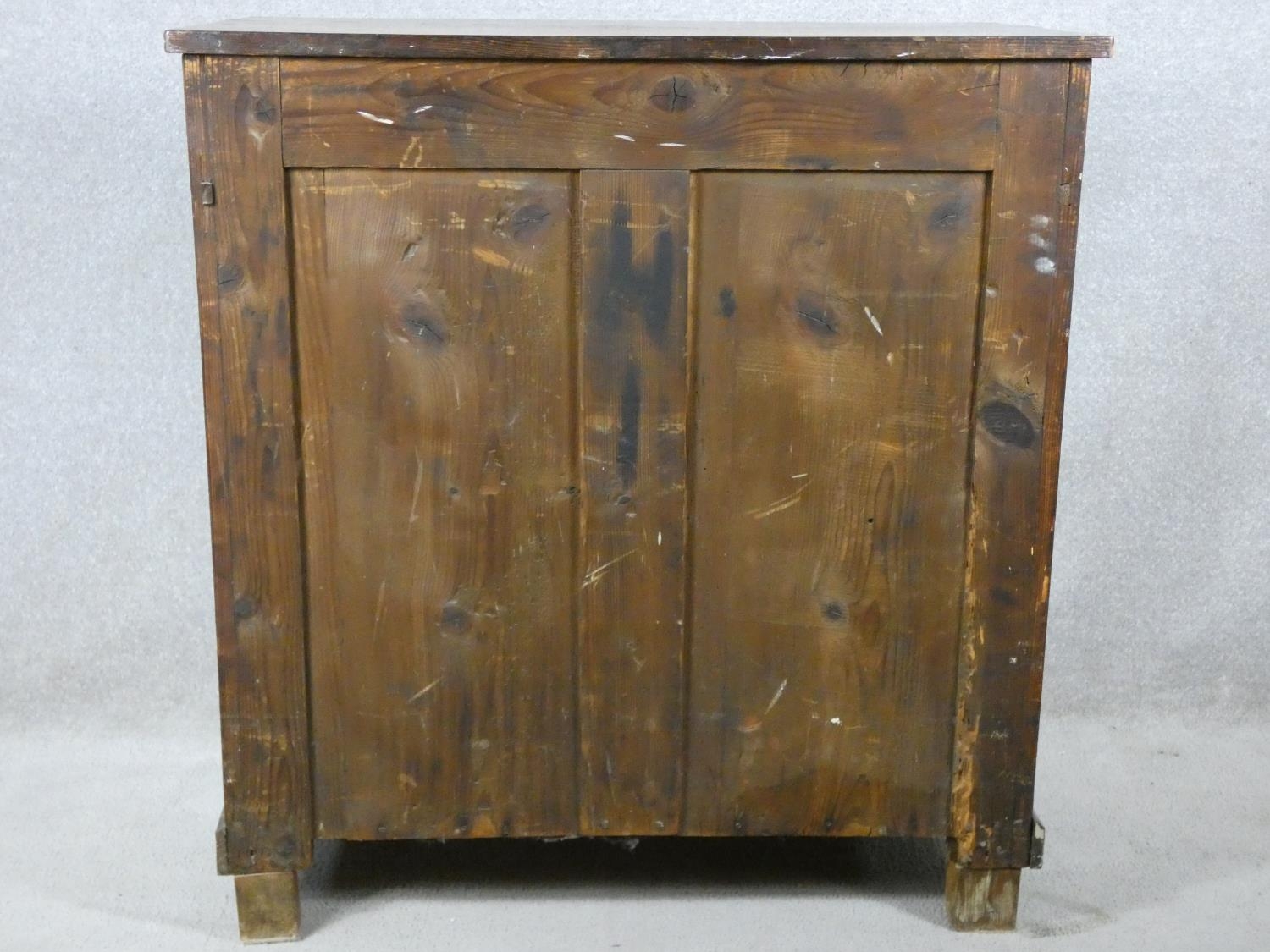 A late 19th century Continental burr walnut chiffonier with frieze drawer above panel doors on - Image 8 of 15