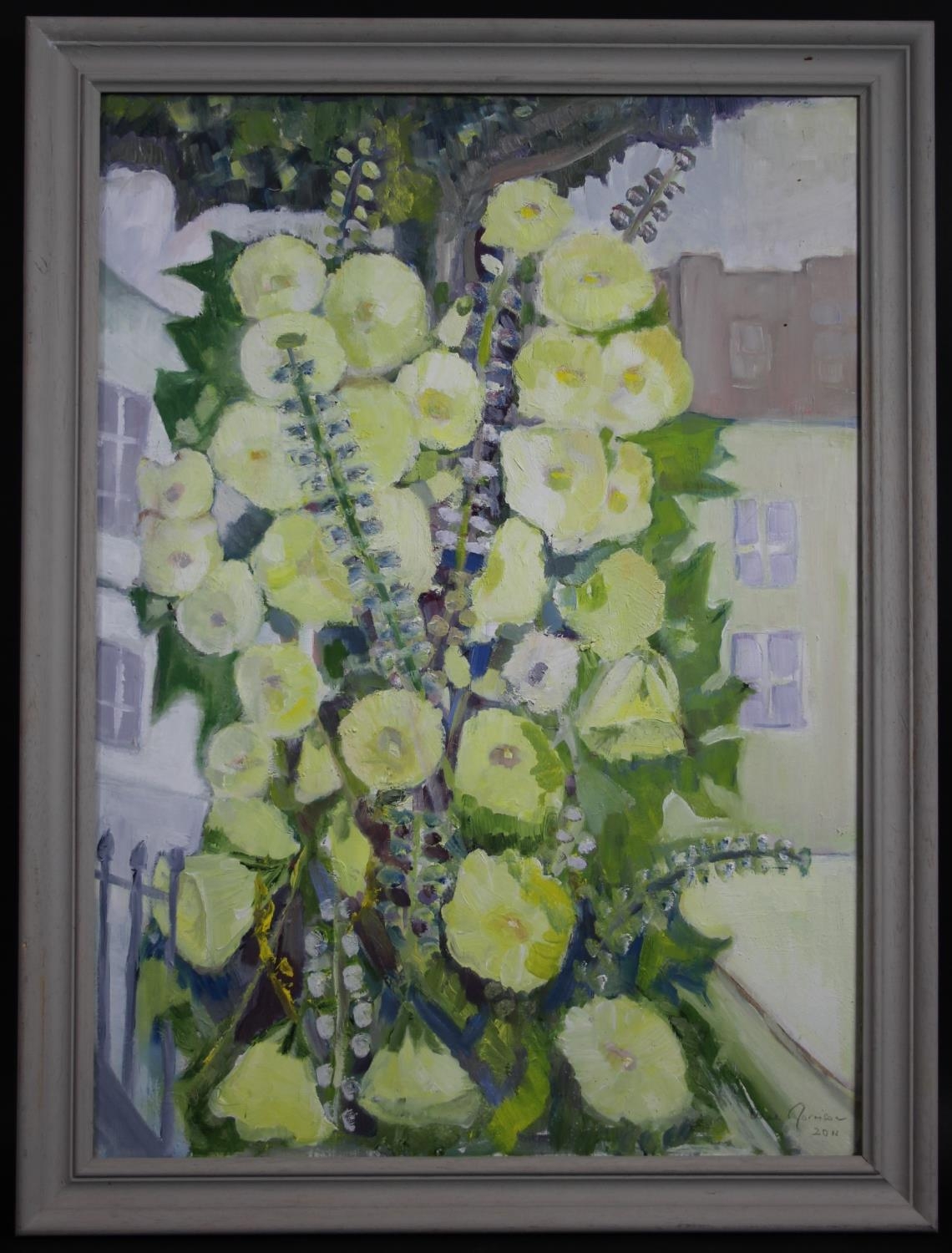 A pair of oils on board, still lives, and an oil on canvas, a still life of flowers, each signed - Image 6 of 8