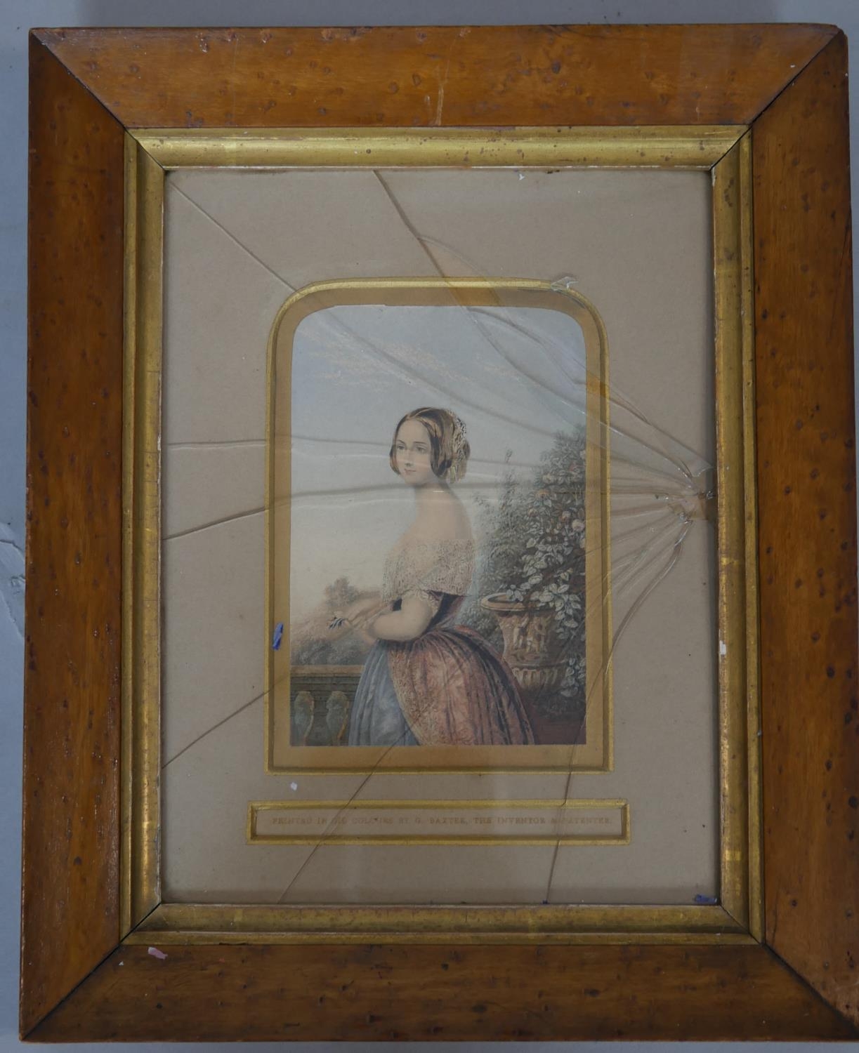 Two framed and glazed antique hand coloured lithographs. One of a lady printed in oil and colours by - Image 7 of 9