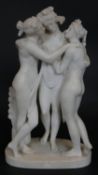 A marble figure group, The Three Graces. H.32.5cm