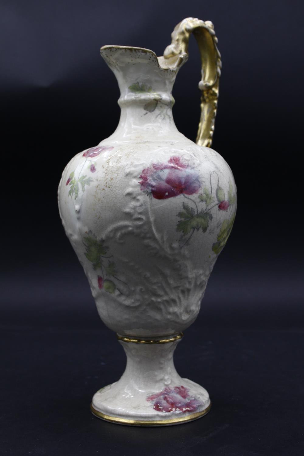 A 19th century Doulton Burslem ewer with gilt and lily decoration, three other examples and a 19th - Image 2 of 16