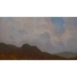 Gerard Erley, oil on board, cloud study, signed and titled to the reverse. H.51 W.51cm