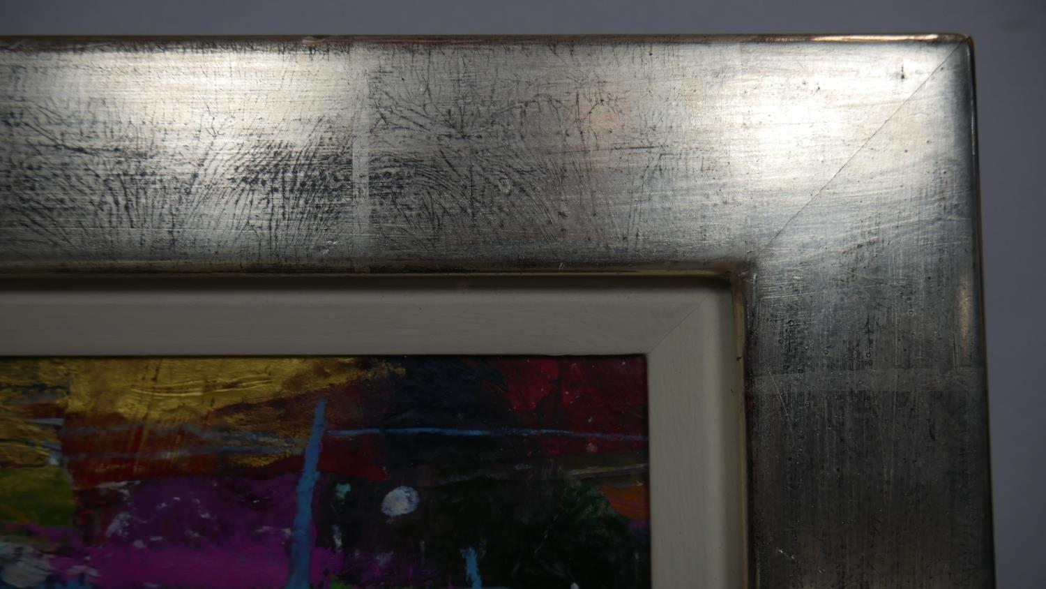 John Brown (B.1945), mixed media on board, New Growth, signed and dated to the reverse. H.37.5 W. - Image 4 of 6
