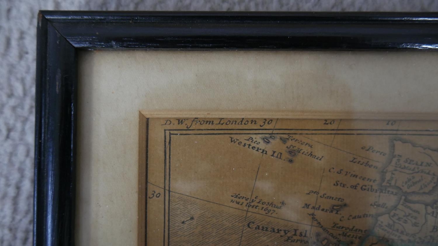 Three framed and glazed hand coloured maps. A modern reproduction of a map from the survey of Philip - Image 13 of 14