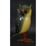 A very large Murano glass owl sculpture by Italian glass artist Sandro Frattin. Signed Frattin. H.