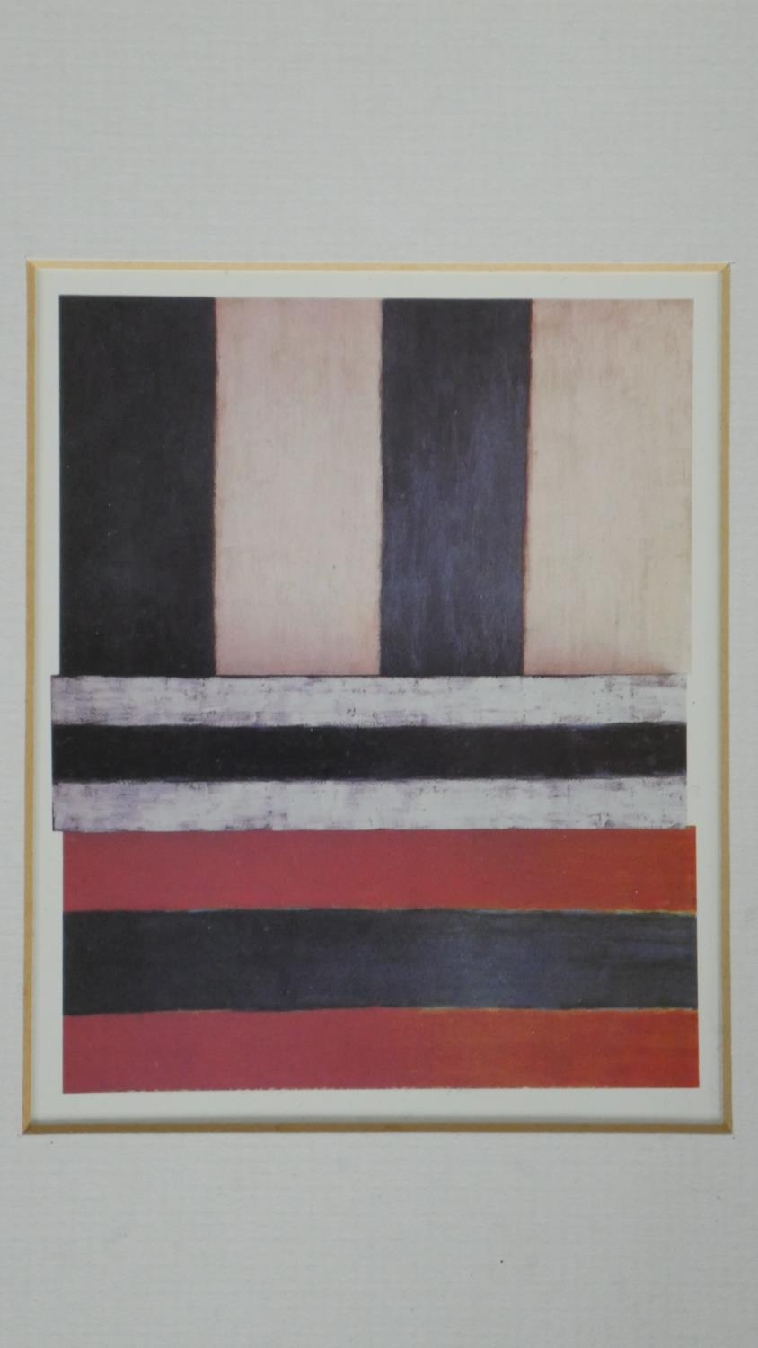 A framed print, Paul 1984 by artist Sean Scully. H.41 W.41cm