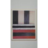 A framed print, Paul 1984 by artist Sean Scully. H.41 W.41cm