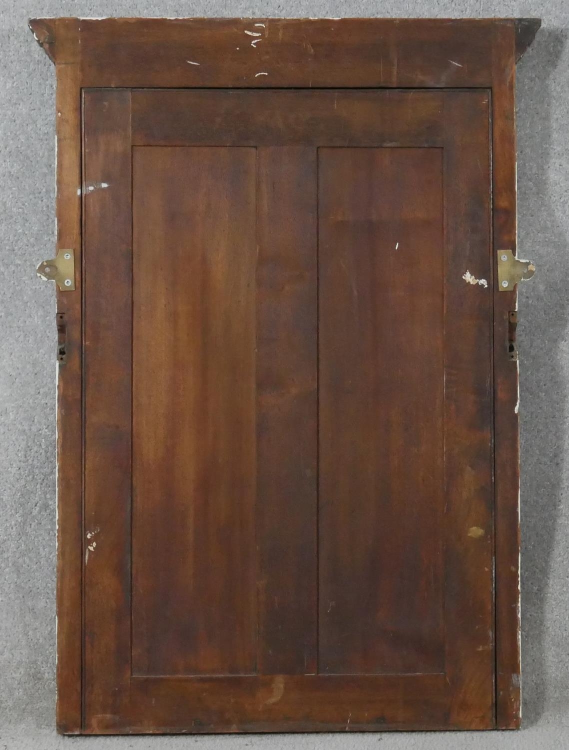 A C.1900 mahogany pier mirror with dentil cornice along with a gilt framed dressing mirror and an - Image 4 of 10