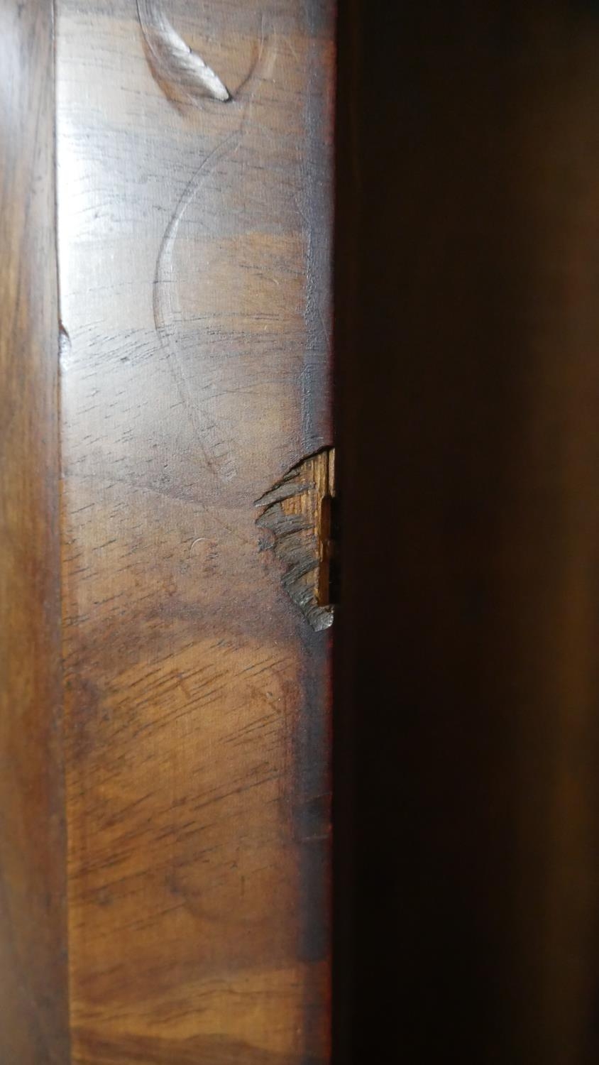 A Georgian mahogany longcase clock with painted arched dial and eight day movement by George Hood, - Image 5 of 10