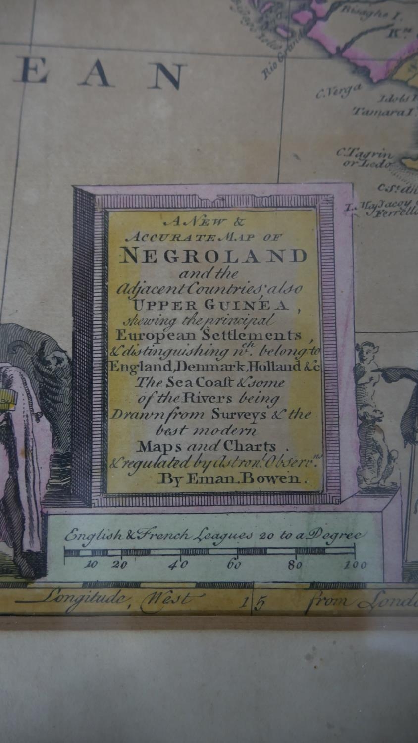 Three framed and glazed hand coloured maps. A modern reproduction of a map from the survey of Philip - Image 8 of 14