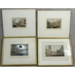 Four framed and glazed 19th century hand coloured engravings of Venice by Charles Heath, J Tingle