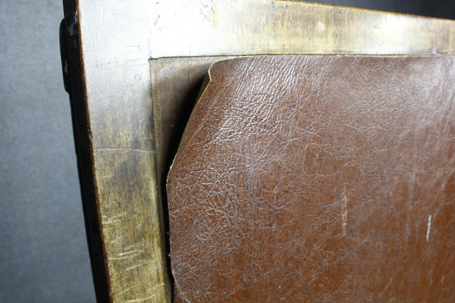 A 19th century three part mahogany pedestal desk with an arrangement of nine drawers on plinth base. - Image 6 of 14