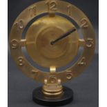 A French Art Deco mantel clock by Bayard with eight day wind up movement. H.24cm