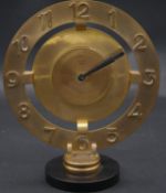 A French Art Deco mantel clock by Bayard with eight day wind up movement. H.24cm