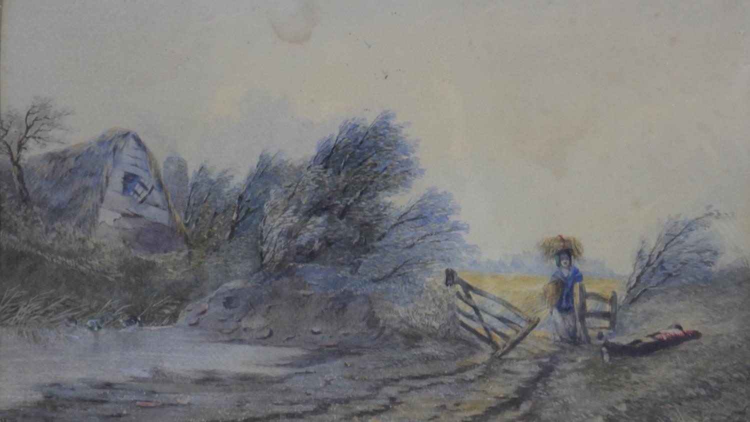 Henry Maplestone (1819-1884). a framed and glazed watercolour, The Neglected Farm, signed with