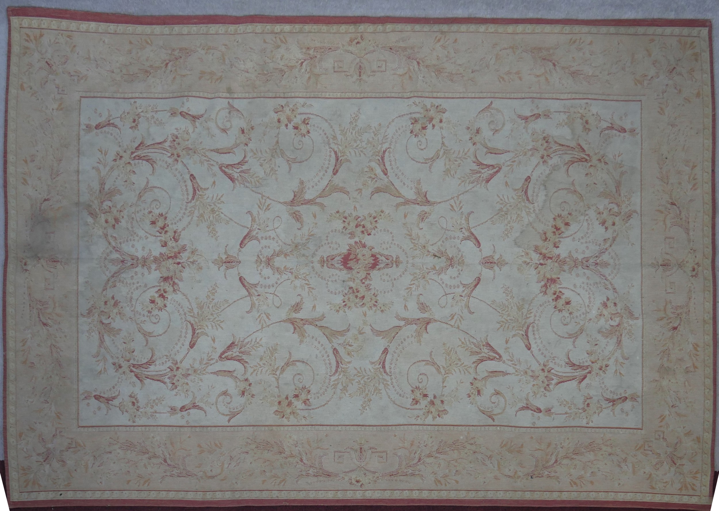 A contemporary Laura Ashley Aubusson style rug. L.239 W.164cm