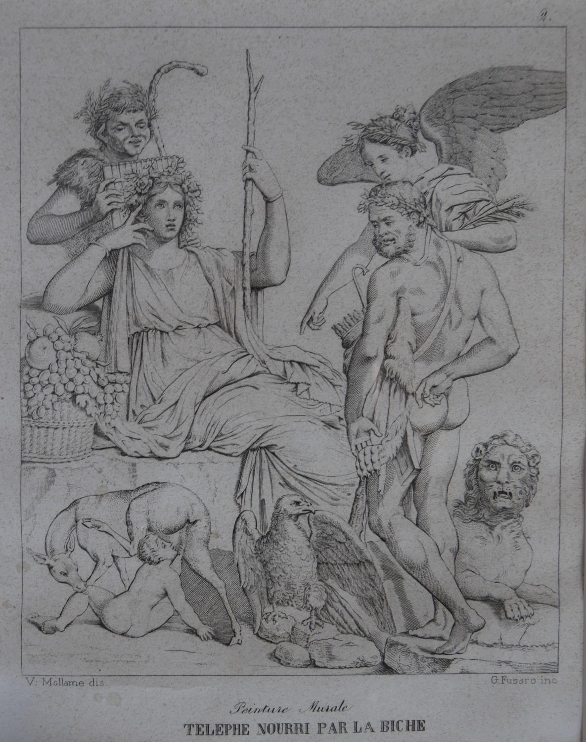 Four framed and glazed Classical antique engravings. Depicting various Classical scenes with - Image 4 of 10