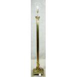 A brass Corinthian column standard lamp. H.154cm
