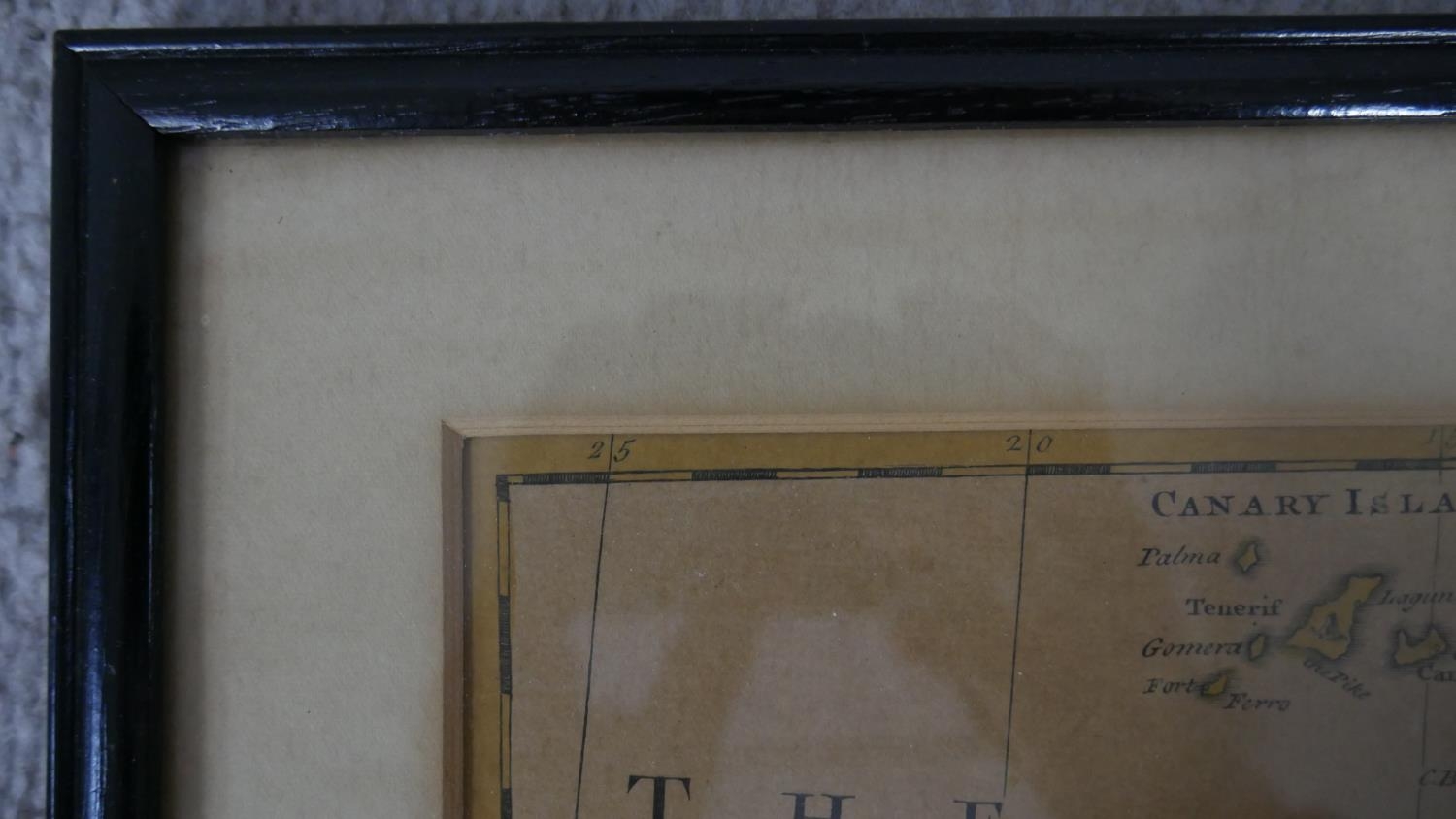 Three framed and glazed hand coloured maps. A modern reproduction of a map from the survey of Philip - Image 9 of 14