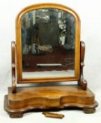 A Victorian mahogany swing framed toilet mirror. H.71 W.64 D.28cm