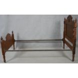 A late 19th century American bedstead to take a single mattress. 40.5" wide