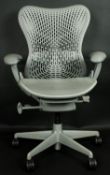 A Herman Miller Mirra 2 Tri-Flex precision office desk chair with maker's mark to the underside. H.