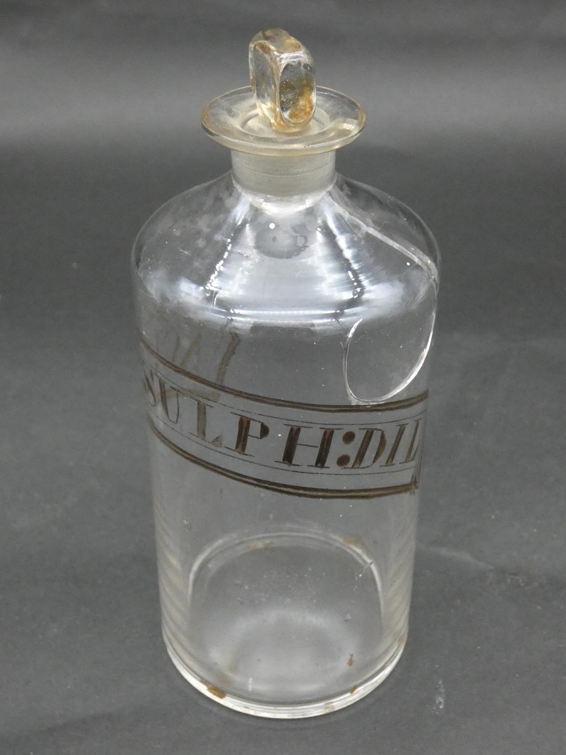 A miscellaneous collection of six 19th century apothecary's jars with stoppers, various labels, some - Image 2 of 5