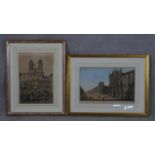 Two framed and glazed 19th century hand coloured engravings one by French engraver Antoine Benoist