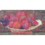 Robin Philipson (1916-1992), still life pastel study of strawberries in a bowl, signed to the