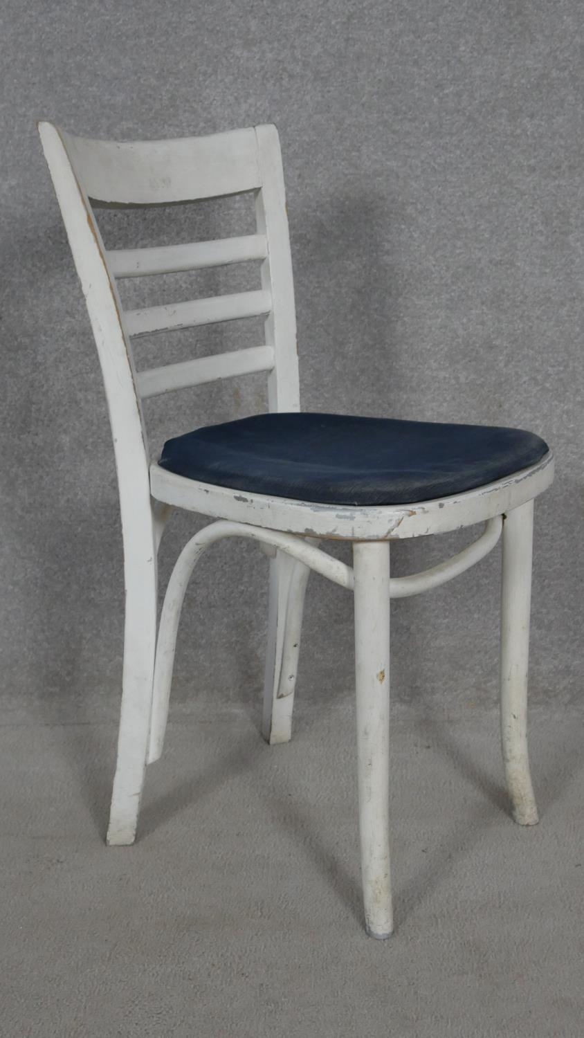 A set of four painted bentwood dining chairs. H.80cm (some damage as photographed). - Image 7 of 12