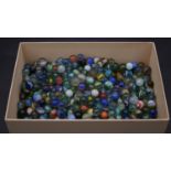 A collection of 752 vintage and antique marbles. Box H.10.5. L.28.5. W.19.5cm.