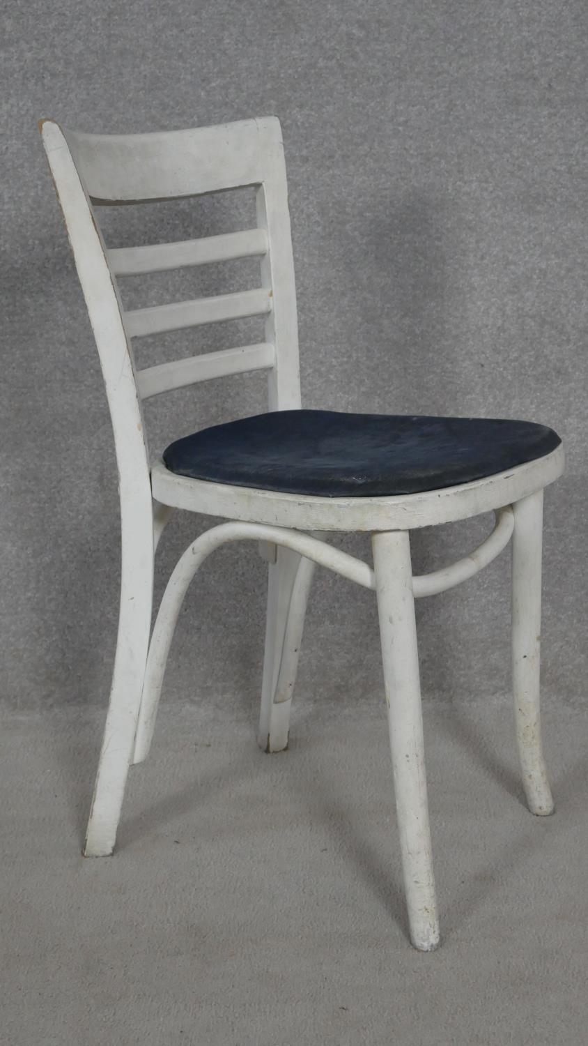 A set of four painted bentwood dining chairs. H.80cm (some damage as photographed). - Image 12 of 12
