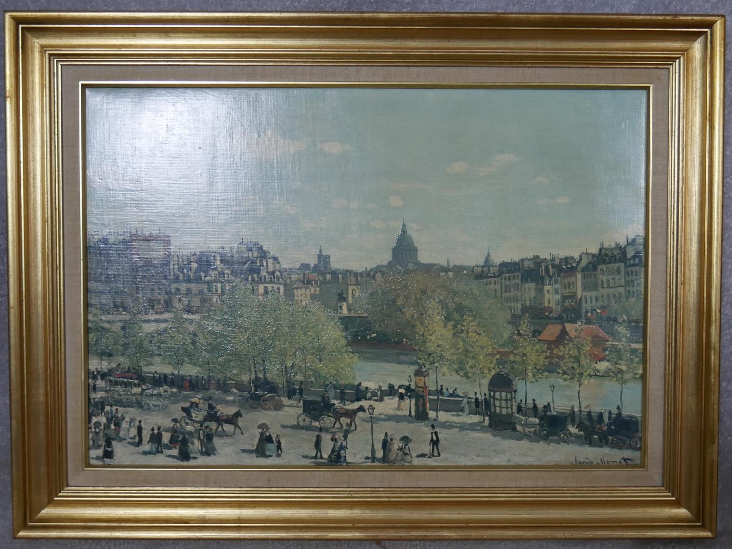Three various gilt framed prints of French Impressionist works. H.59.5 W.79.5cm (Largest) - Image 9 of 12