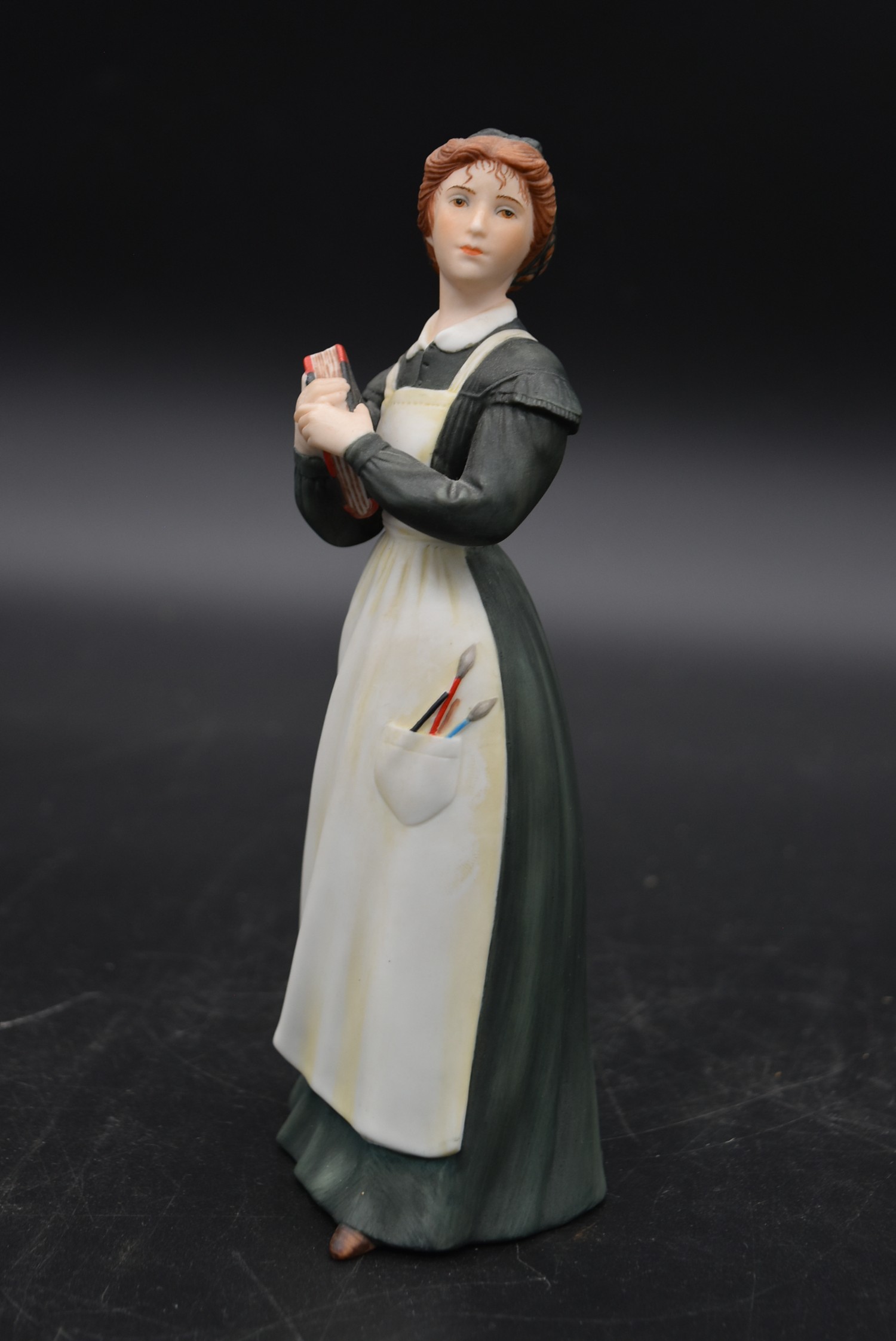 Four franklin porcelain figures from the Little Women series and a Royal Doulton figure group, - Image 8 of 12