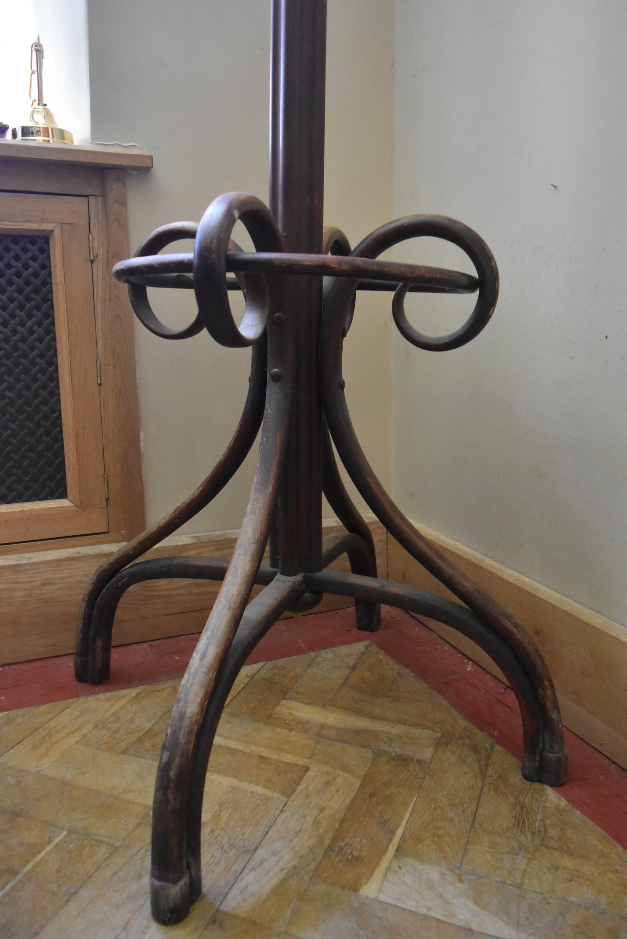 A 19th century bentwood coat and umbrella hallstand. H.200cm (two coat hooks are missing as - Image 3 of 4